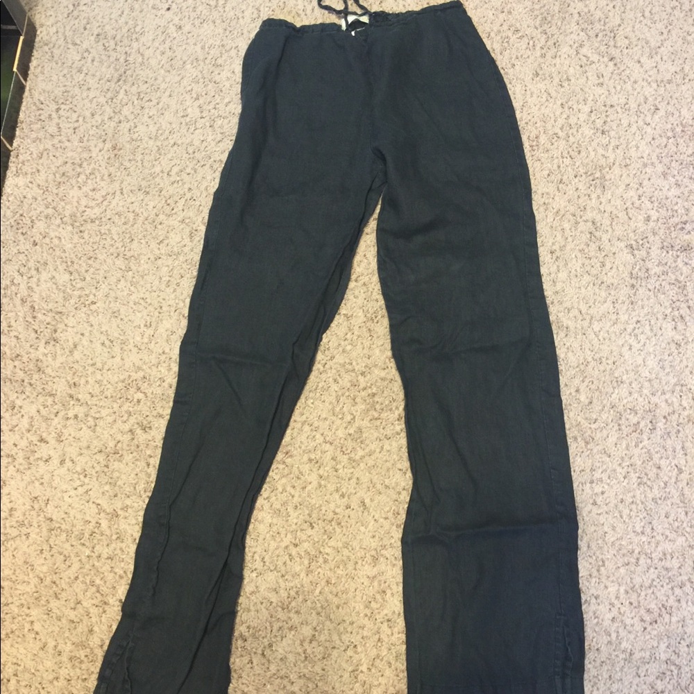 Couleurs d’ete Black linen pants